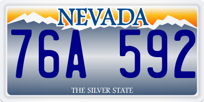 NV license plate 76A592