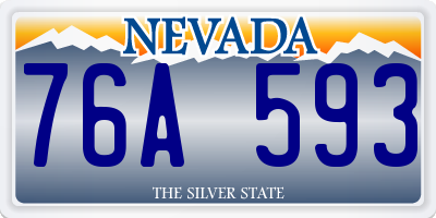 NV license plate 76A593