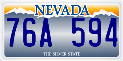 NV license plate 76A594