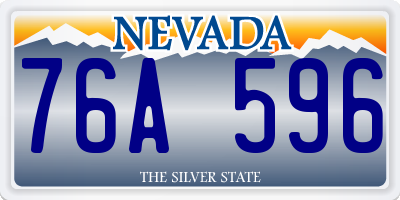 NV license plate 76A596