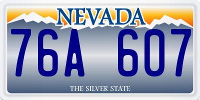 NV license plate 76A607