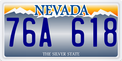 NV license plate 76A618