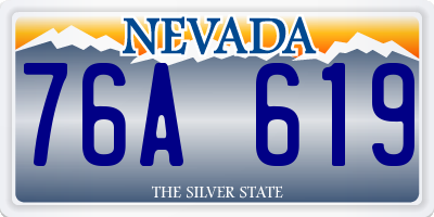 NV license plate 76A619