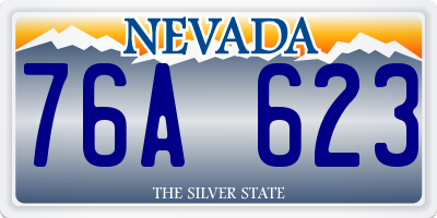 NV license plate 76A623