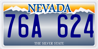 NV license plate 76A624
