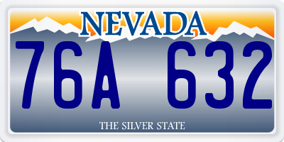 NV license plate 76A632