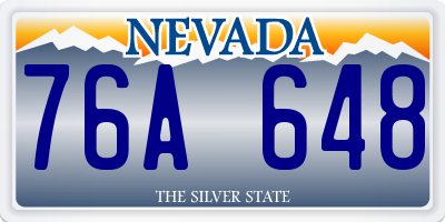 NV license plate 76A648