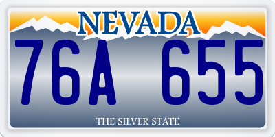 NV license plate 76A655