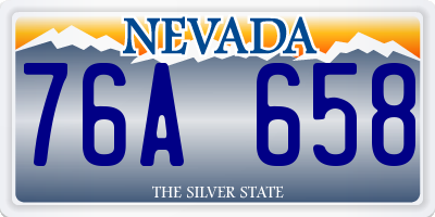 NV license plate 76A658