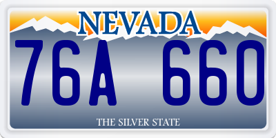 NV license plate 76A660