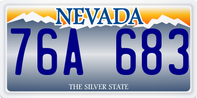 NV license plate 76A683