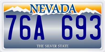 NV license plate 76A693