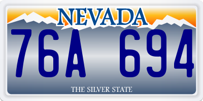 NV license plate 76A694