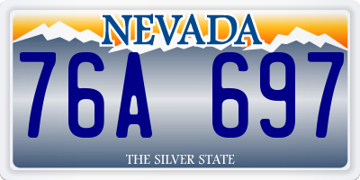 NV license plate 76A697