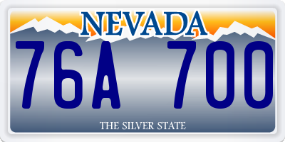 NV license plate 76A700