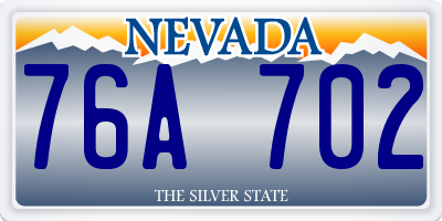 NV license plate 76A702