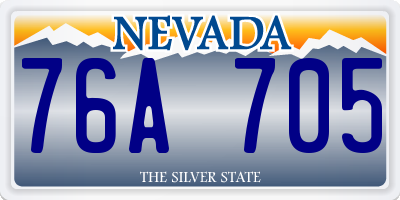 NV license plate 76A705