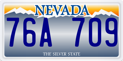 NV license plate 76A709