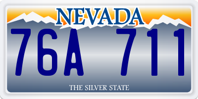 NV license plate 76A711