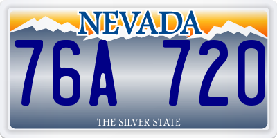 NV license plate 76A720