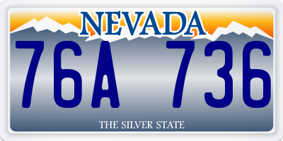 NV license plate 76A736