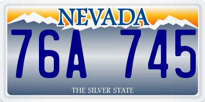 NV license plate 76A745