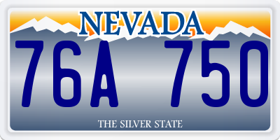 NV license plate 76A750