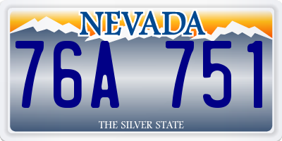 NV license plate 76A751