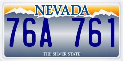 NV license plate 76A761