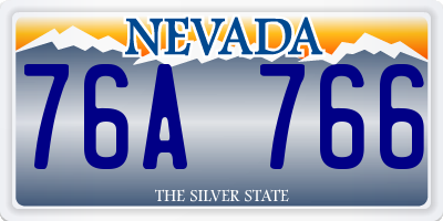 NV license plate 76A766