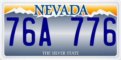 NV license plate 76A776