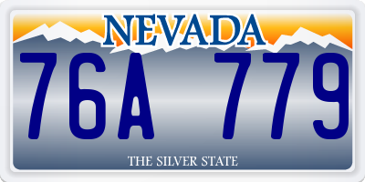 NV license plate 76A779