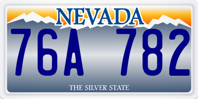 NV license plate 76A782
