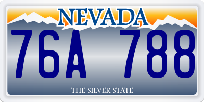 NV license plate 76A788