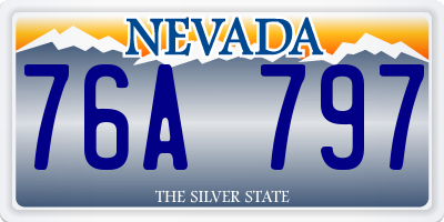 NV license plate 76A797