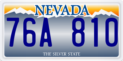 NV license plate 76A810
