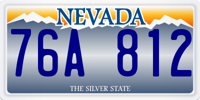 NV license plate 76A812