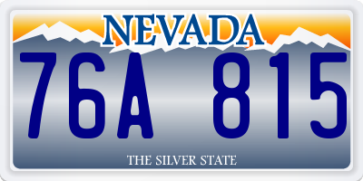 NV license plate 76A815
