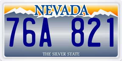 NV license plate 76A821