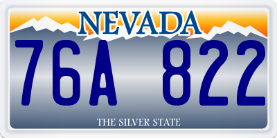 NV license plate 76A822
