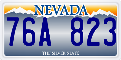 NV license plate 76A823