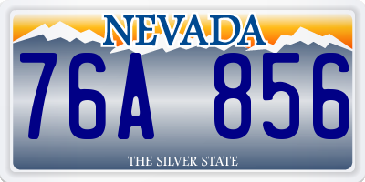 NV license plate 76A856