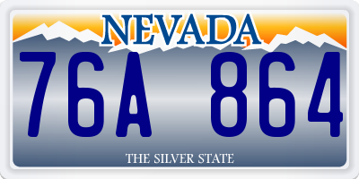 NV license plate 76A864