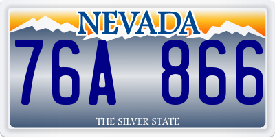 NV license plate 76A866