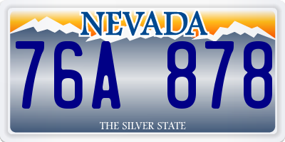 NV license plate 76A878