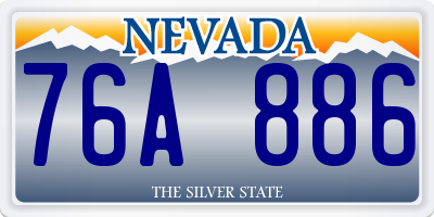 NV license plate 76A886