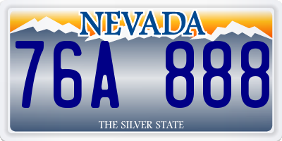 NV license plate 76A888