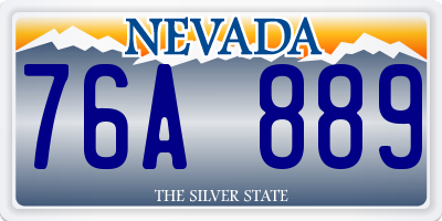 NV license plate 76A889