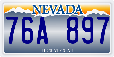 NV license plate 76A897