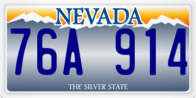 NV license plate 76A914